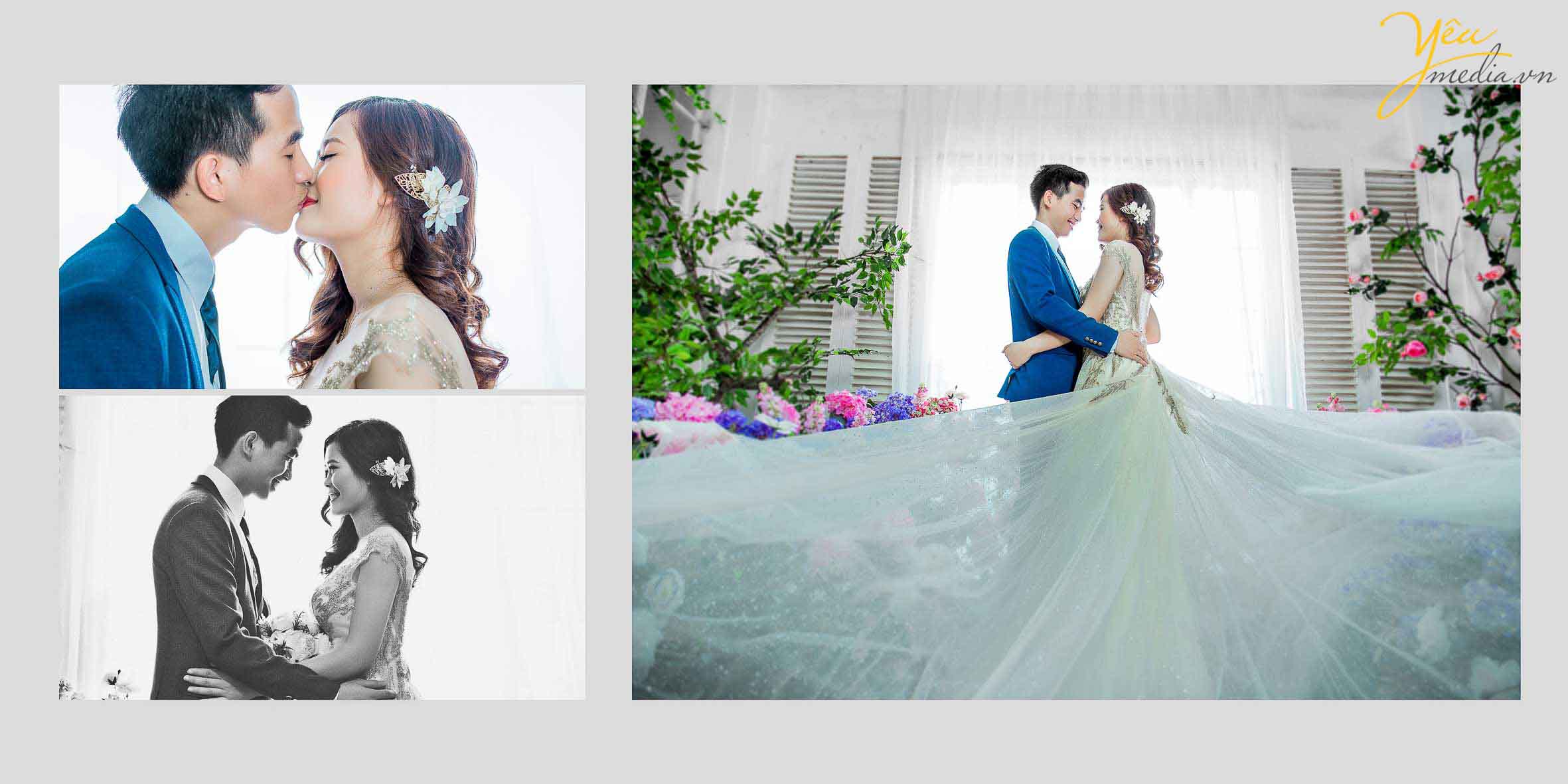 chụp ảnh cưới ở phim trường Rosa