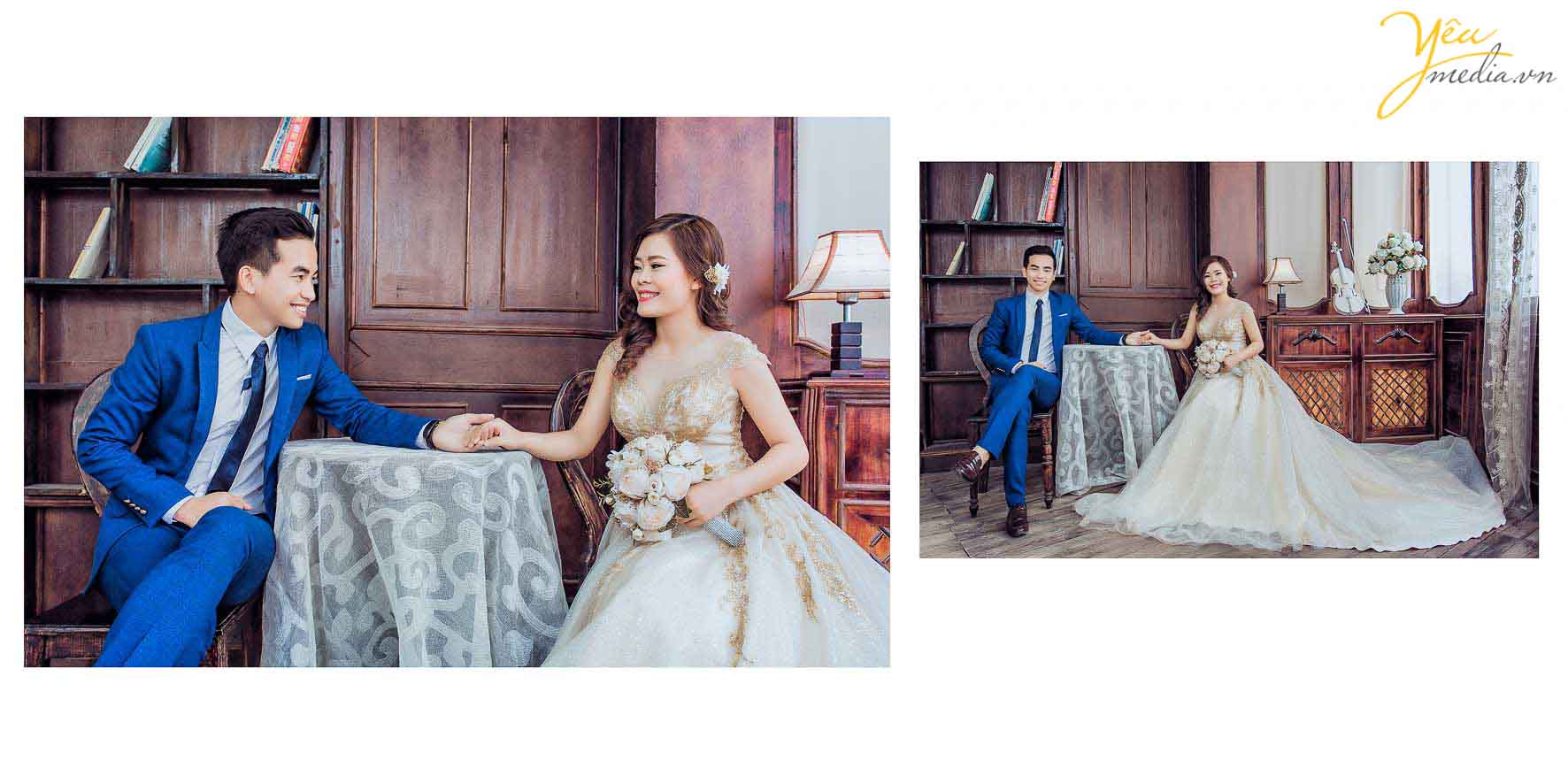 chụp ảnh cưới ở phim trường Rosa