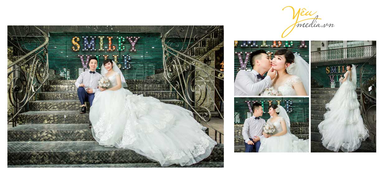 Chụp ảnh cưới tại phim trường Smiley Ville