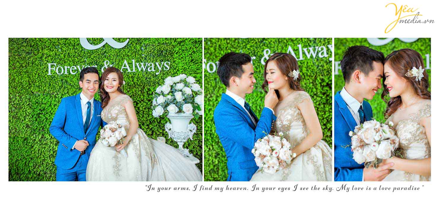 chụp ảnh cưới ở phim trường Rosa