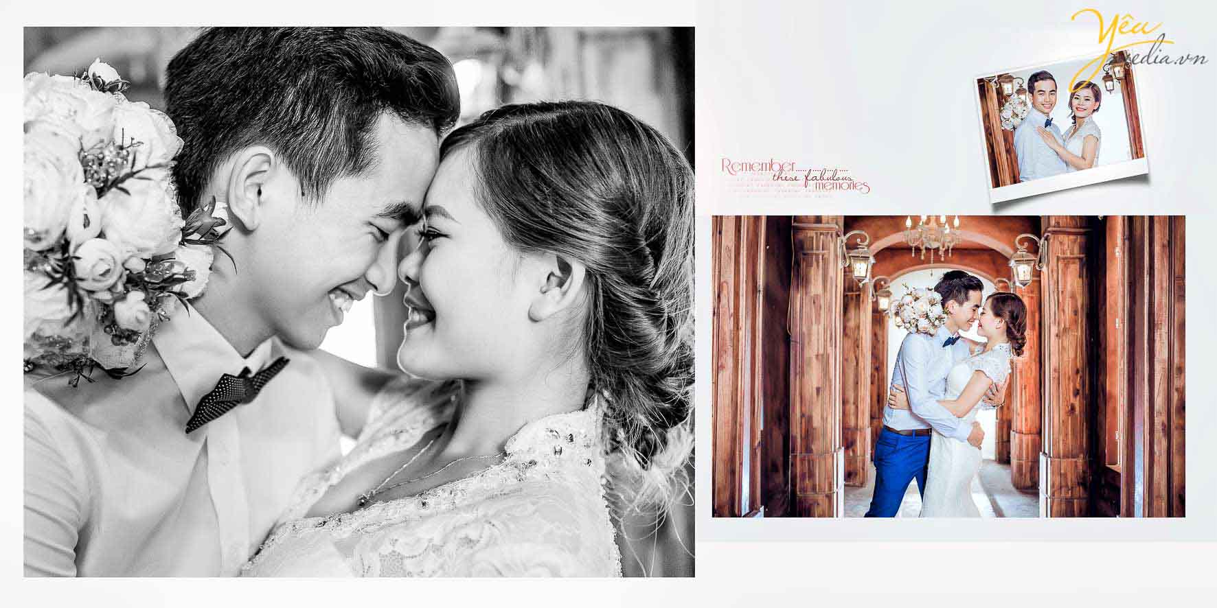 Chụp ảnh cưới ở phim trường Rosa