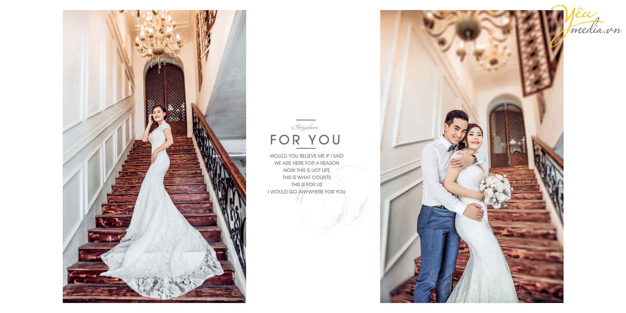 Chụp ảnh cưới ở phim trường Rosa