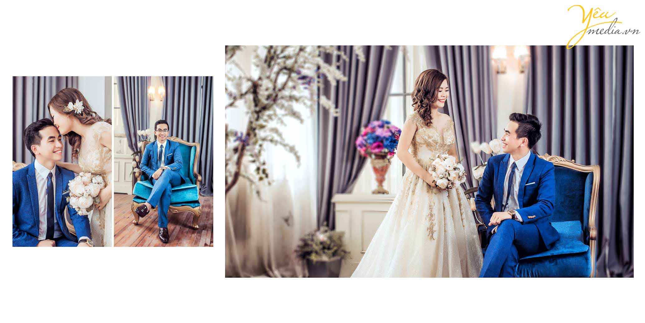 Chụp ảnh cưới ở phim trường Rosa