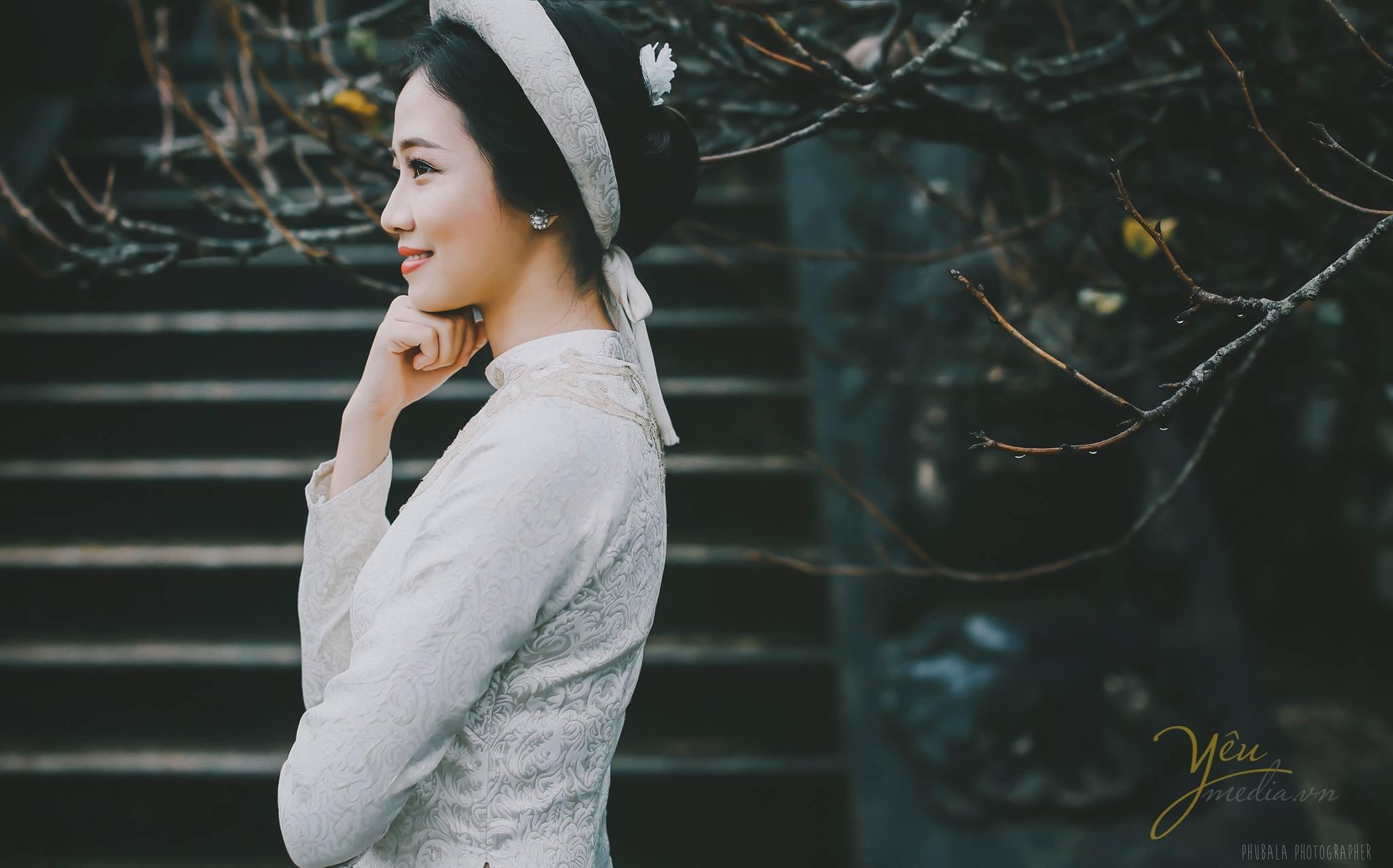 chụp ảnh cưới mưa áo dài