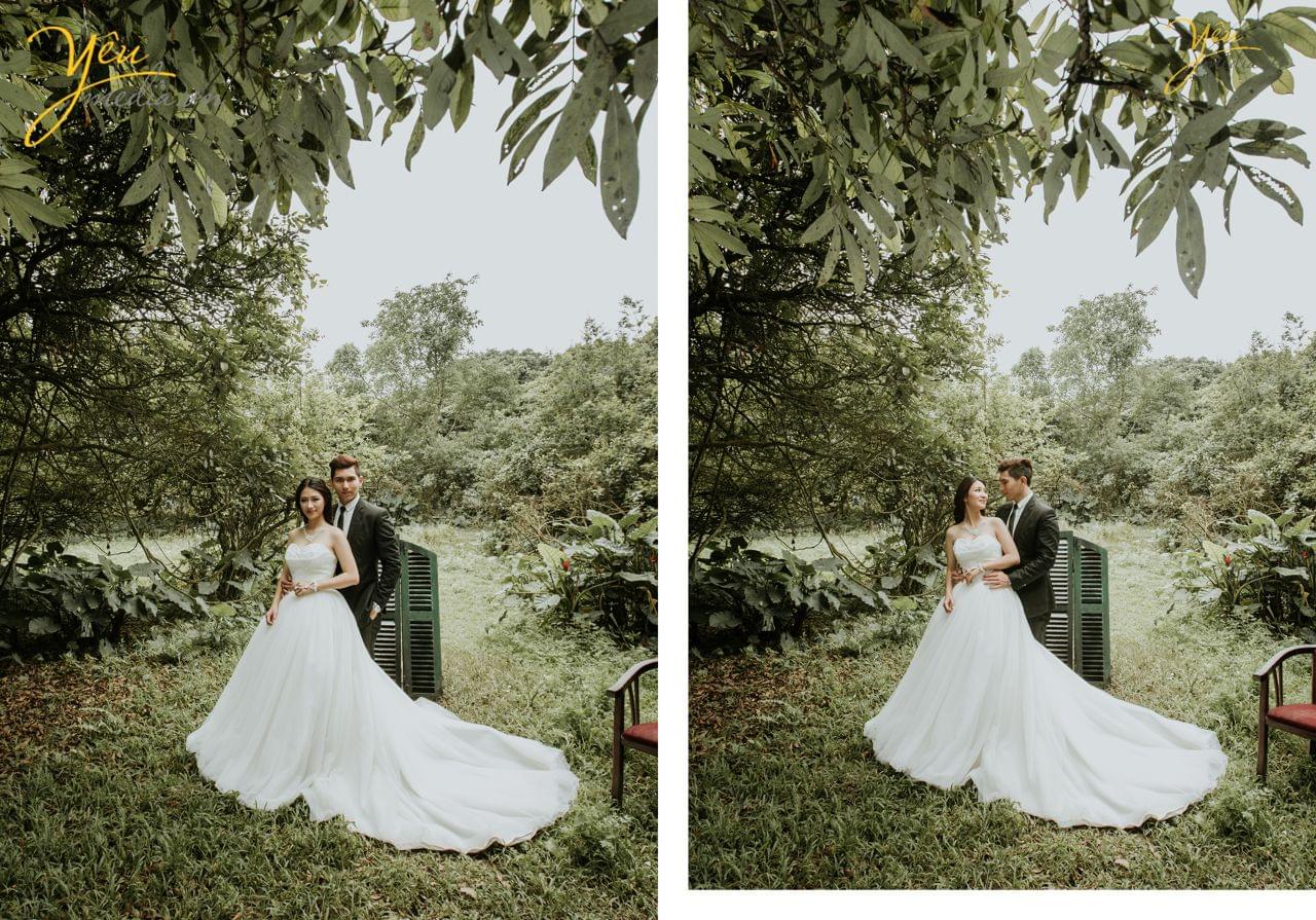 ảnh cưới ngoại cảnh chụp vườn nhãn vĩnh tuy