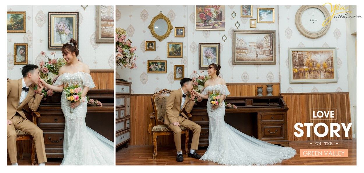 Album ảnh cưới chụp buổi tối lãng mạn tại Santorini Park Yên Sở: cặp Việt Anh - Duy Anh