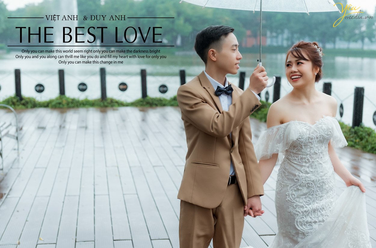 Album ảnh cưới chụp buổi tối lãng mạn tại Santorini Park Yên Sở: cặp Việt Anh - Duy Anh