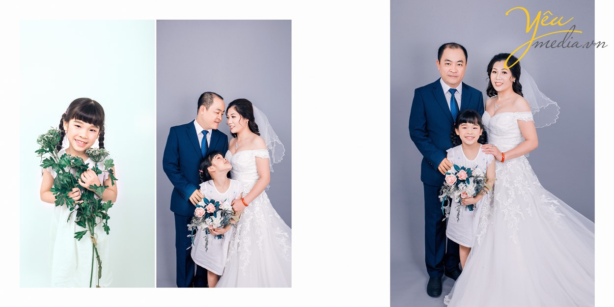 chụp ảnh gia đình trong studio yêu media trong nhà ở hà nội