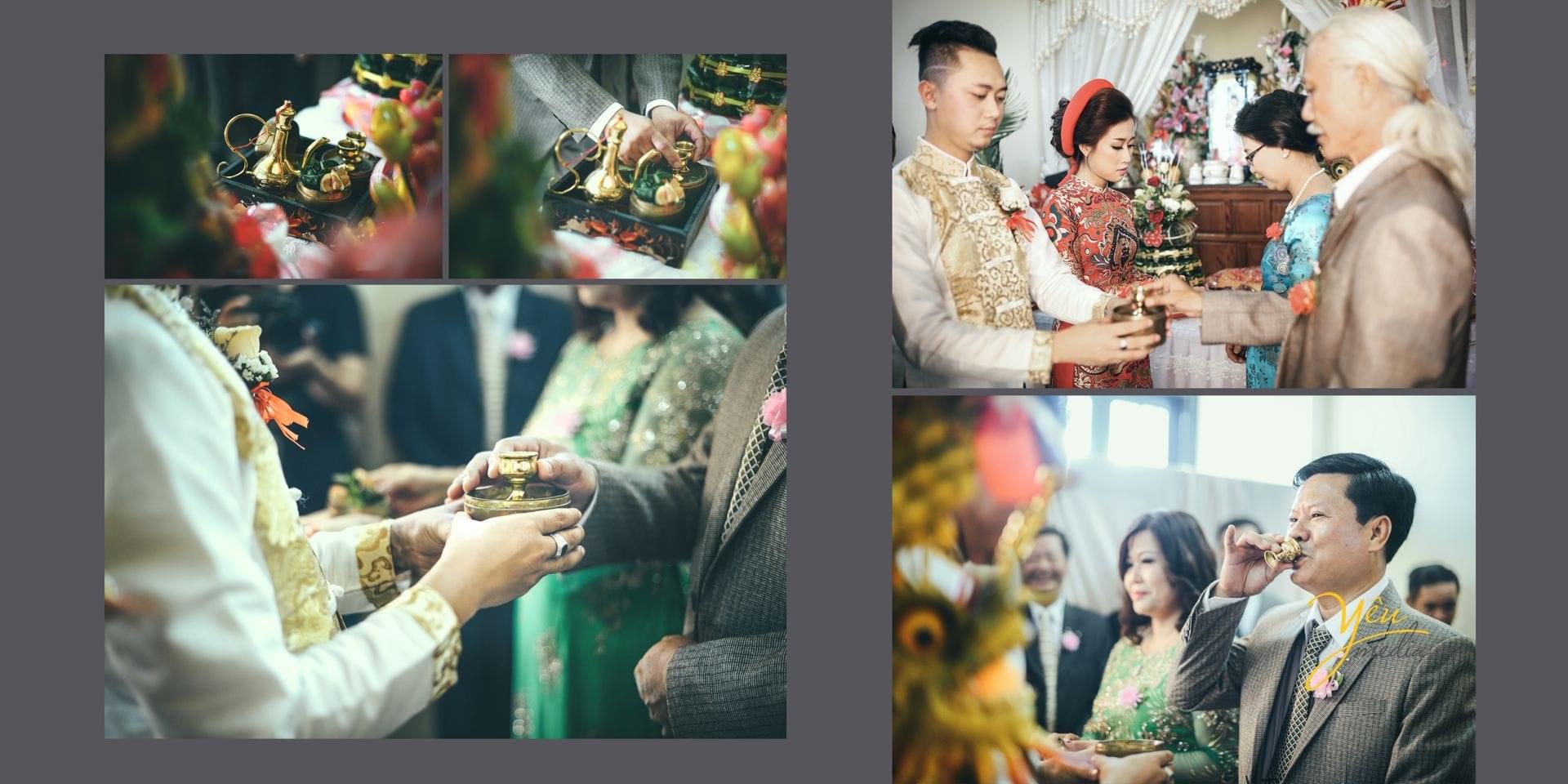 con rể mời rượu bố mẹ vợ