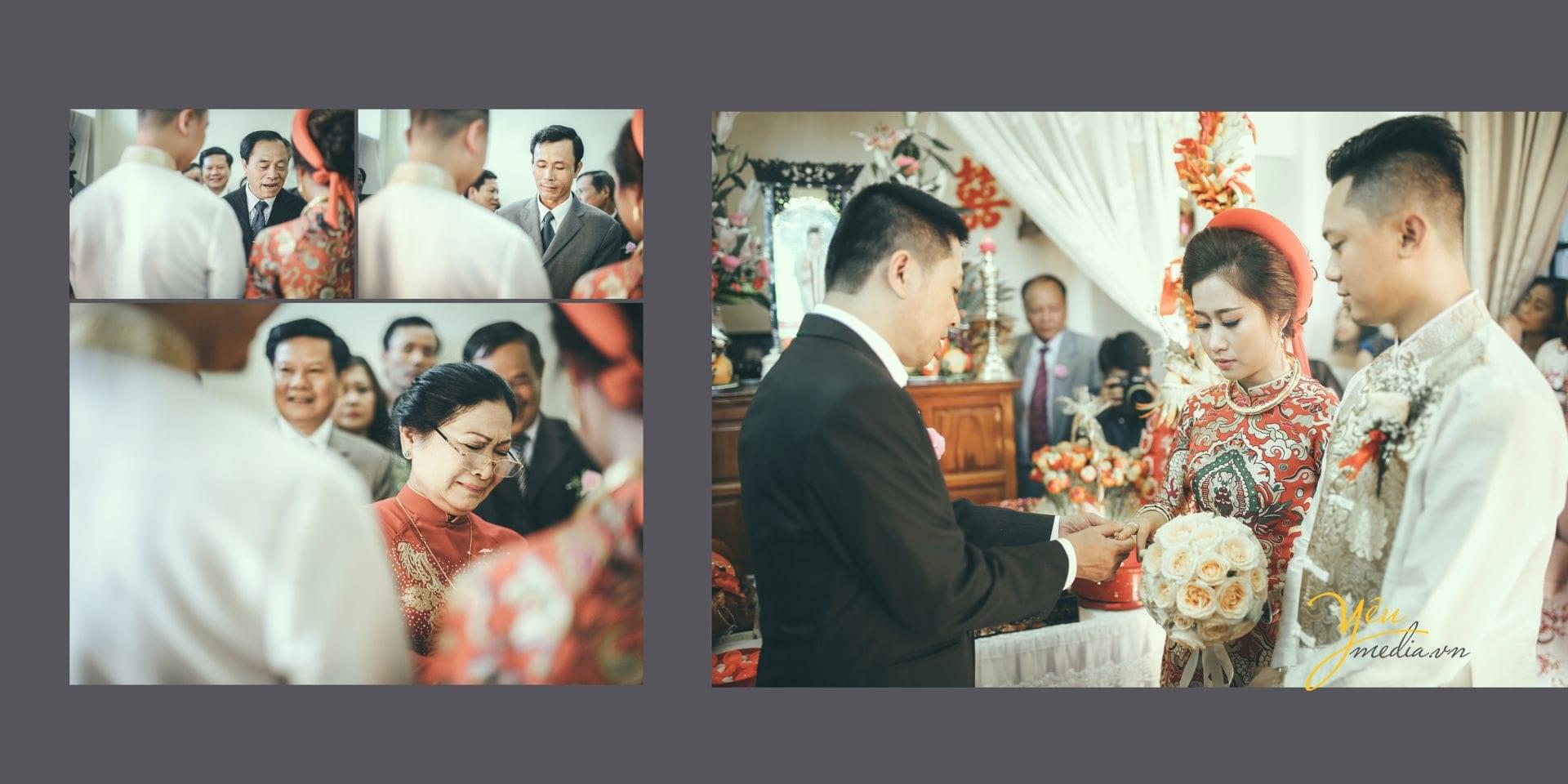 anh chị cô chú trao của hồi môn cho cô dâu