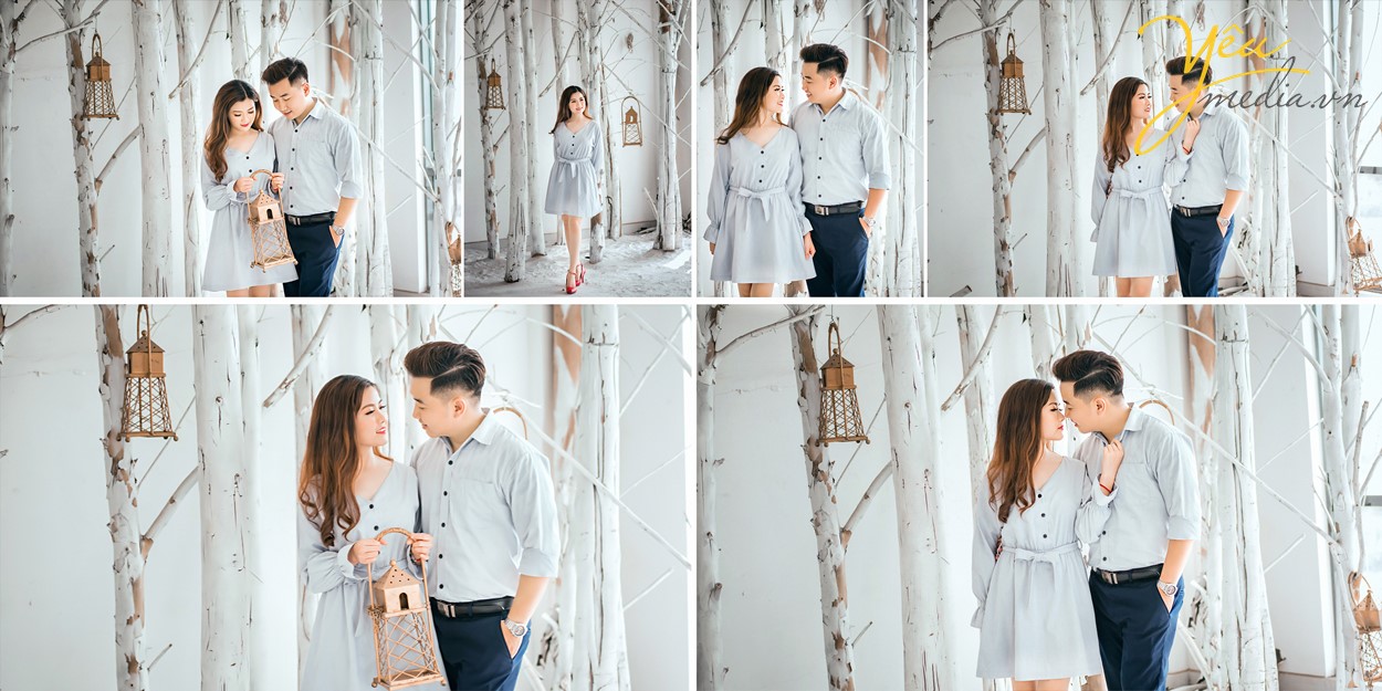 cảnh rừng giả bên trong phim trường santorini yên sở