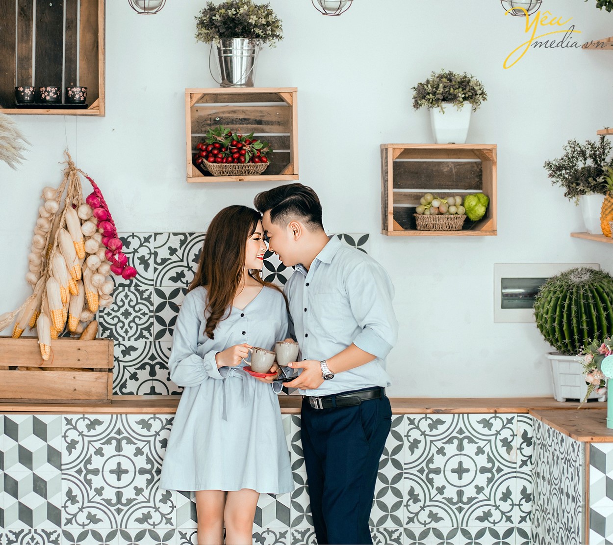 cảnh bếp gia đình indoor trong phim trường ở hà nôi