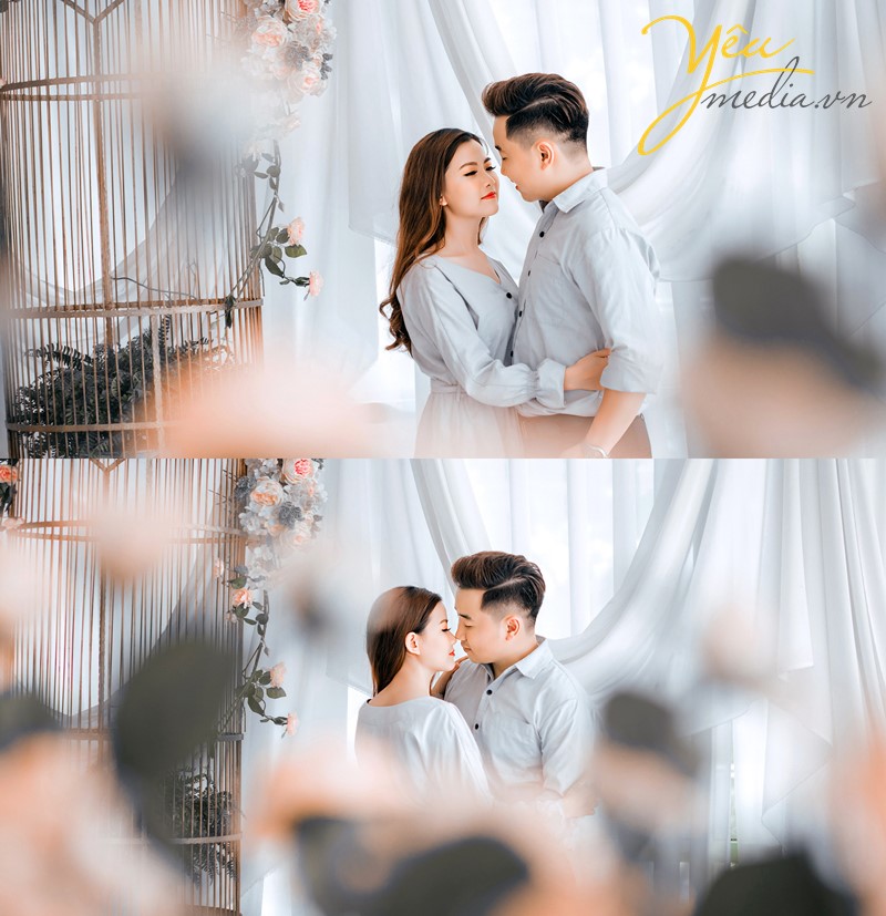 chụp ảnh cưới phong cách hàn quốc nhẹ nhàng giản dị trong phim trường hà nội