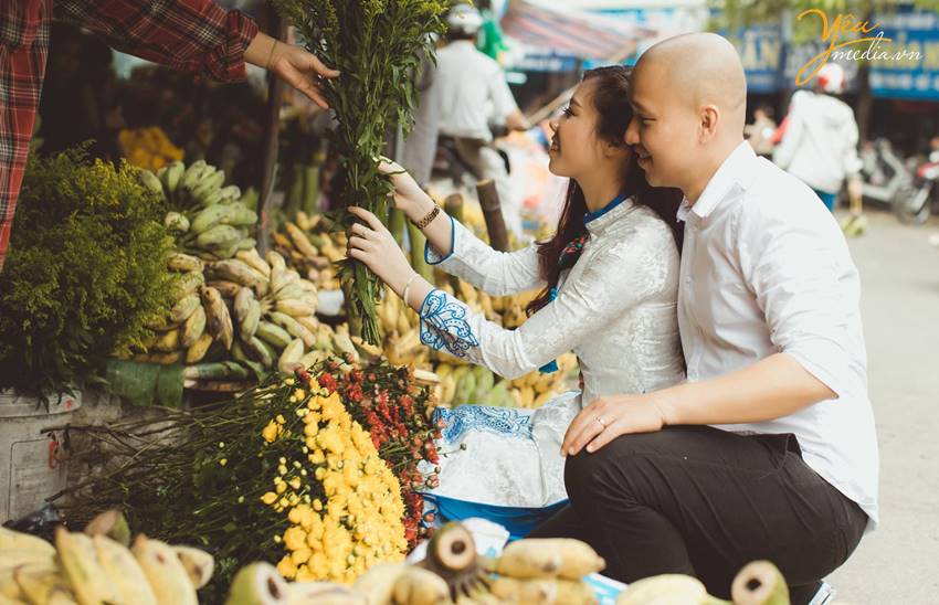 chụp ảnh cưới tại chợ Đông Ba