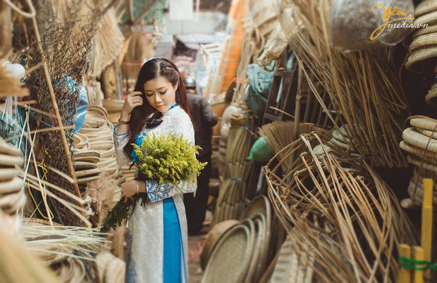 chụp ảnh áo dài Tết