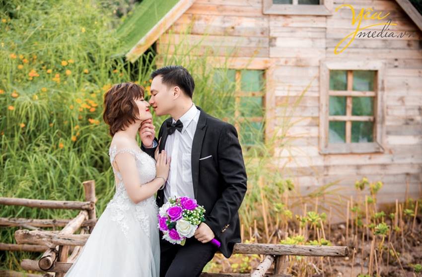 chụp ảnh cưới tại Santorini Park