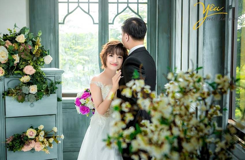 chụp ảnh cưới tại Santorini Park