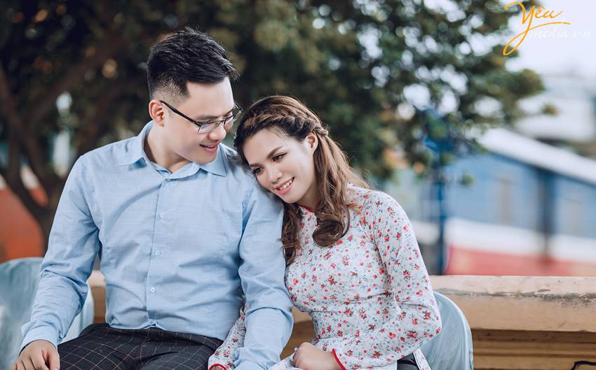 chụp ảnh cưới tại cầu Long Biên