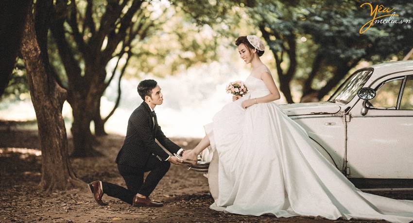 chụp ảnh cưới tại vườn nhãn Vĩnh Tuy