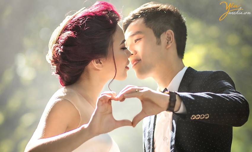 chụp ảnh cưới tại vườn nhãn Vĩnh Tuy
