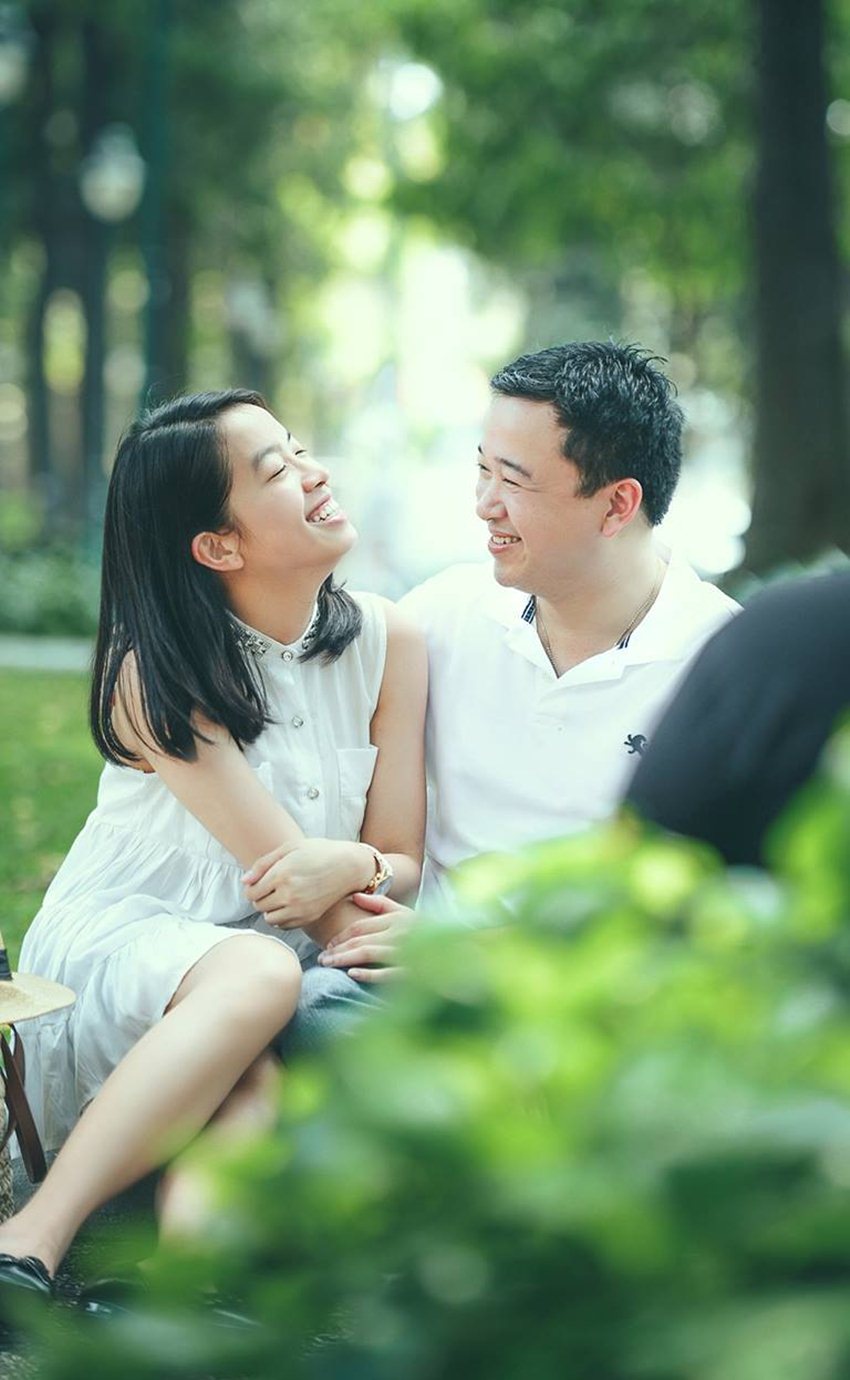 chụp ảnh cưới trong công viên