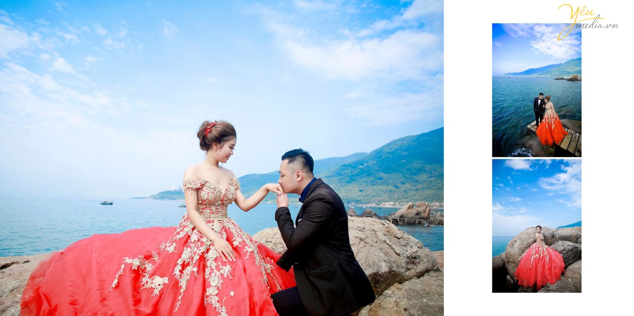 chú rể hôn tay cô dâu