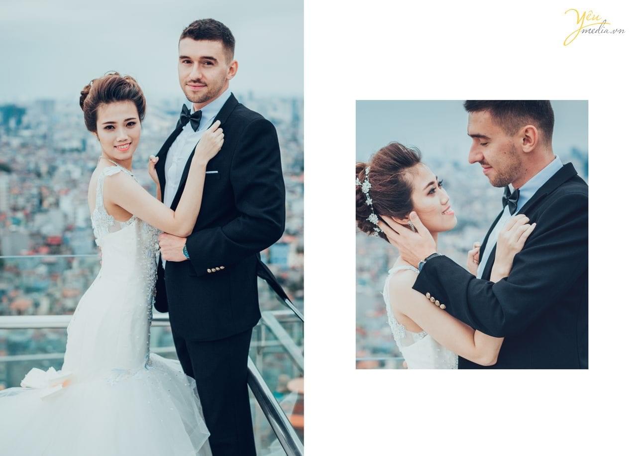 ảnh cưới chú rể nước ngoài cô dâu việt