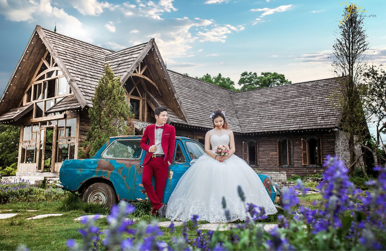 chú rể nhìn cô dâu ấu yếm