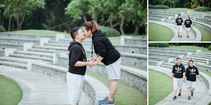 Ảnh cưới chụp ở công viên Yên Sở