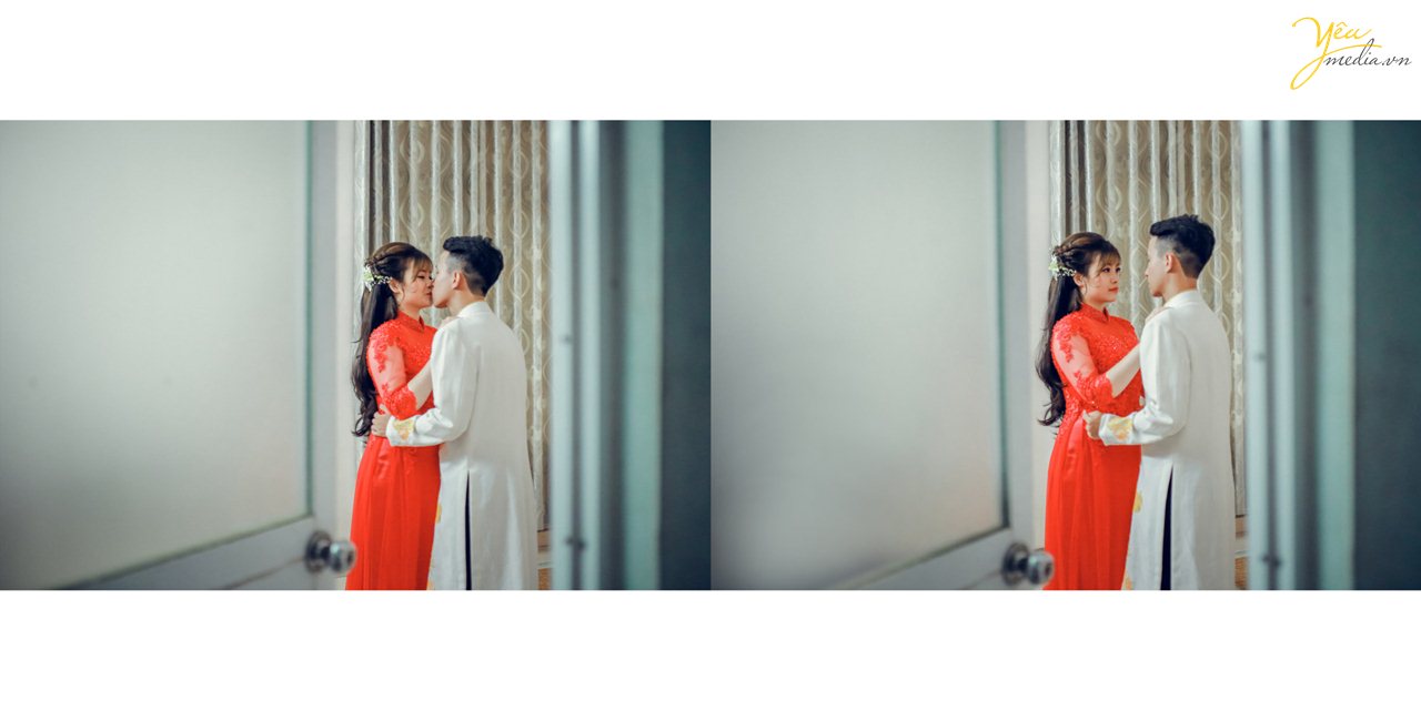 cô dâu chú rể hôn nhau trong ngày ăn hỏi