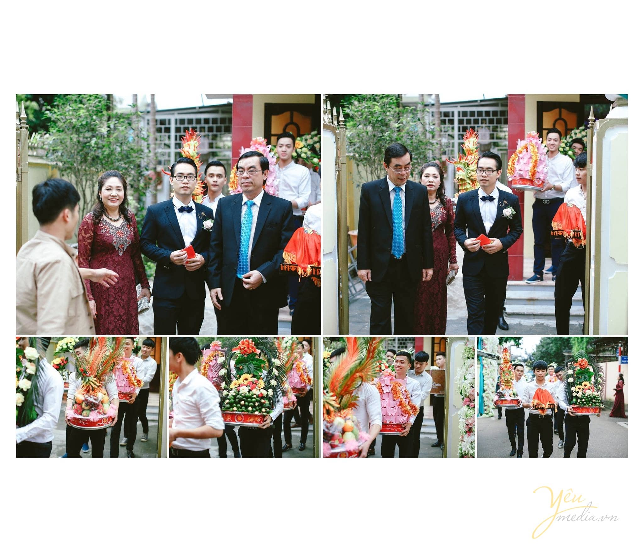 phái đoàn nhà trai đi đón dâu