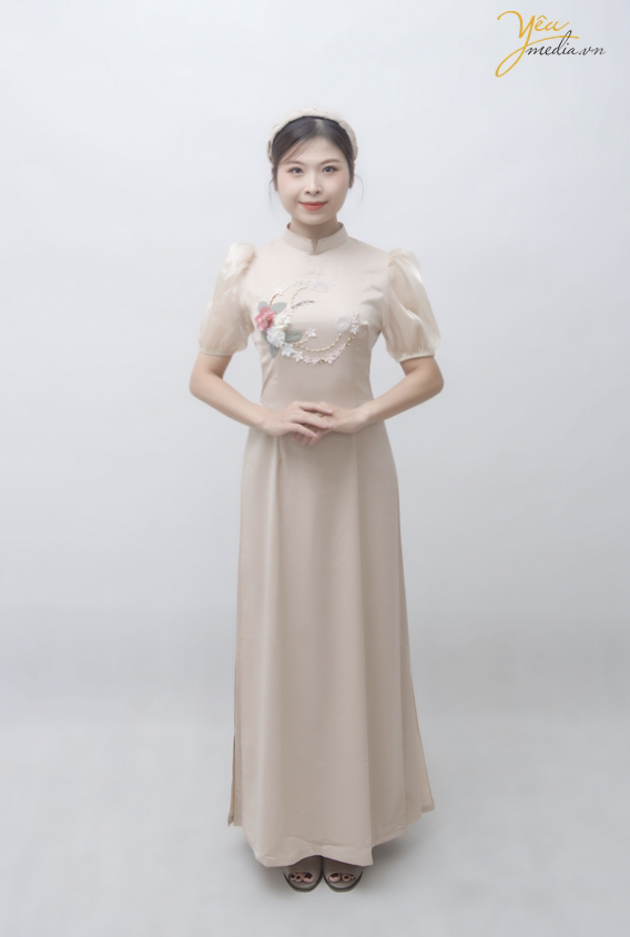 Áo dài cộc tay 01