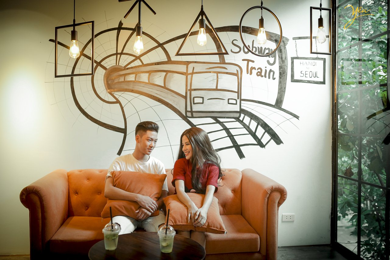 chụp ảnh cưới ở quán cà phê hà nội