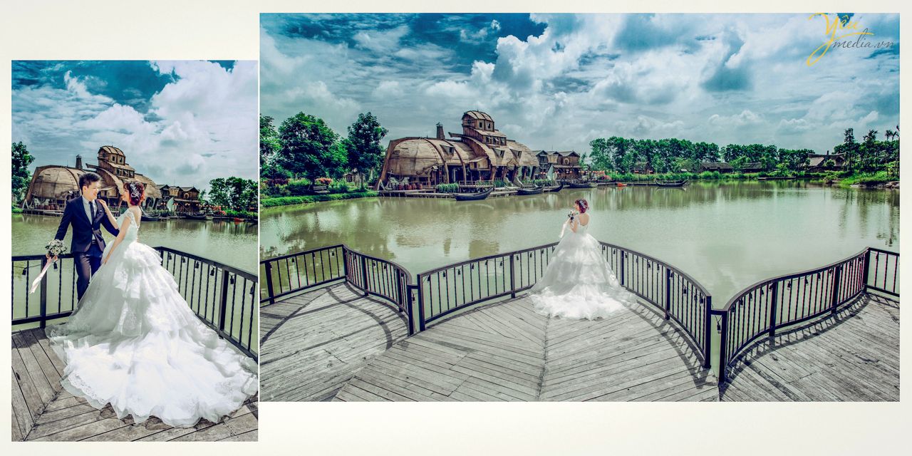 khung cảnh vô cùng lãng mạn tại phim trường Smiley Ville