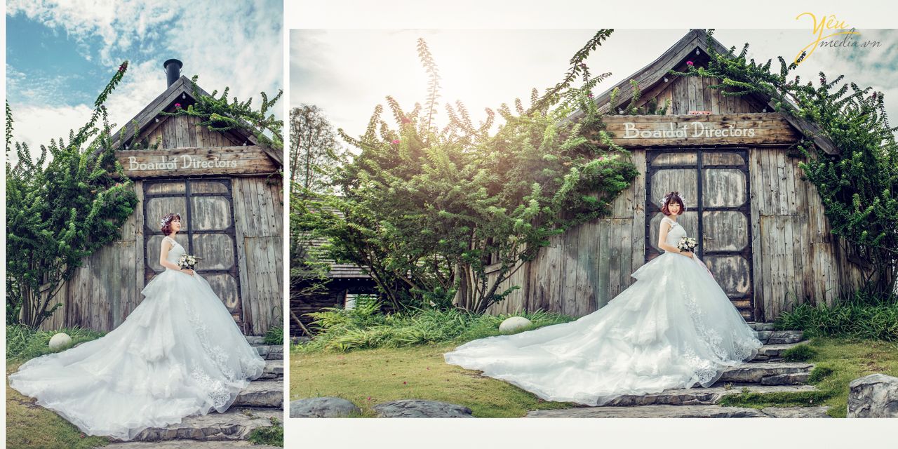 cô dâu như nàng công chúa bước ra từ câu chuyện cổ tích