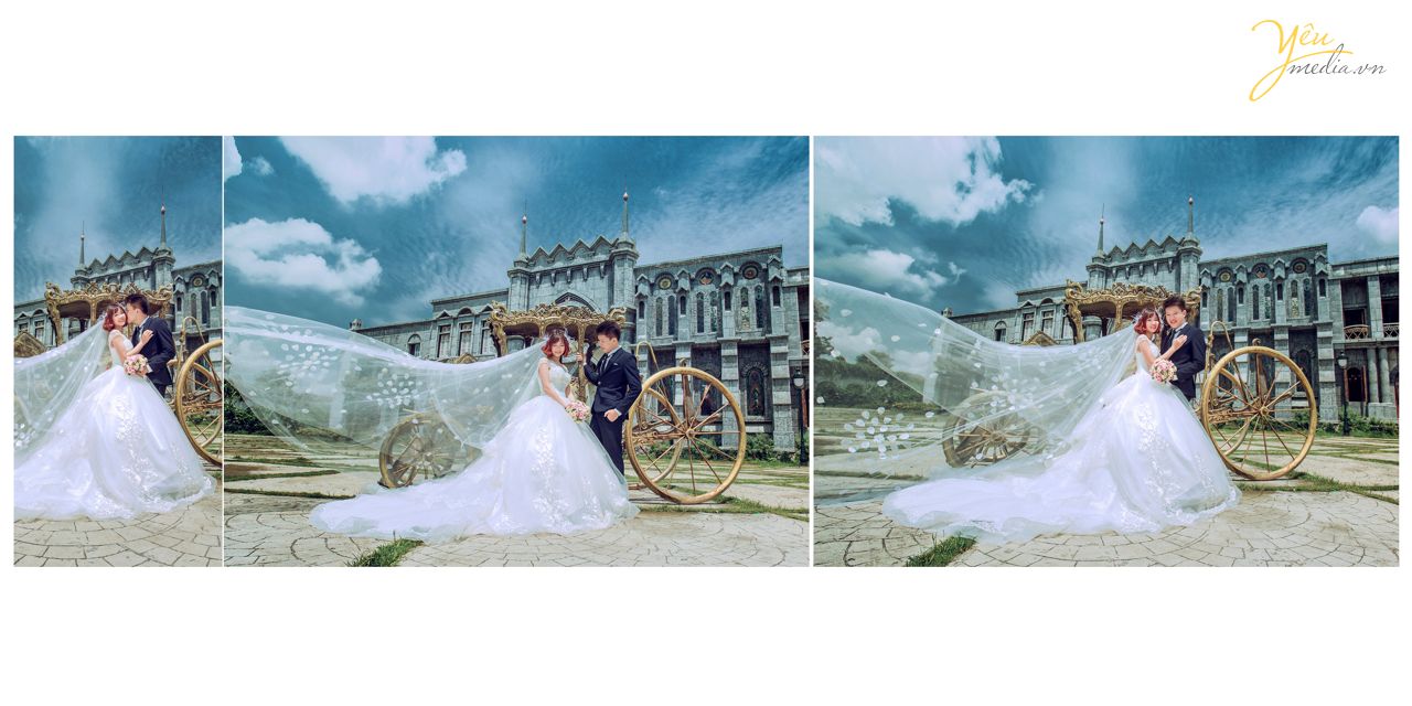 cô dâu chú rể thể thoải mái tạo dáng cho ra những bức ảnh cưới lung linh