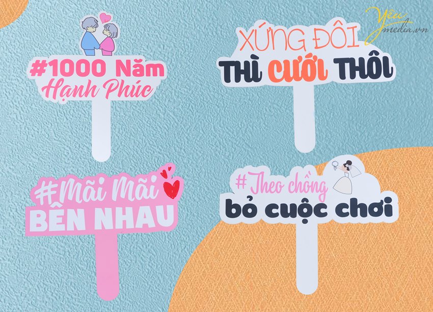 Cho thuê Hashtag cầm tay "Mãi Mãi Bên Nhau"