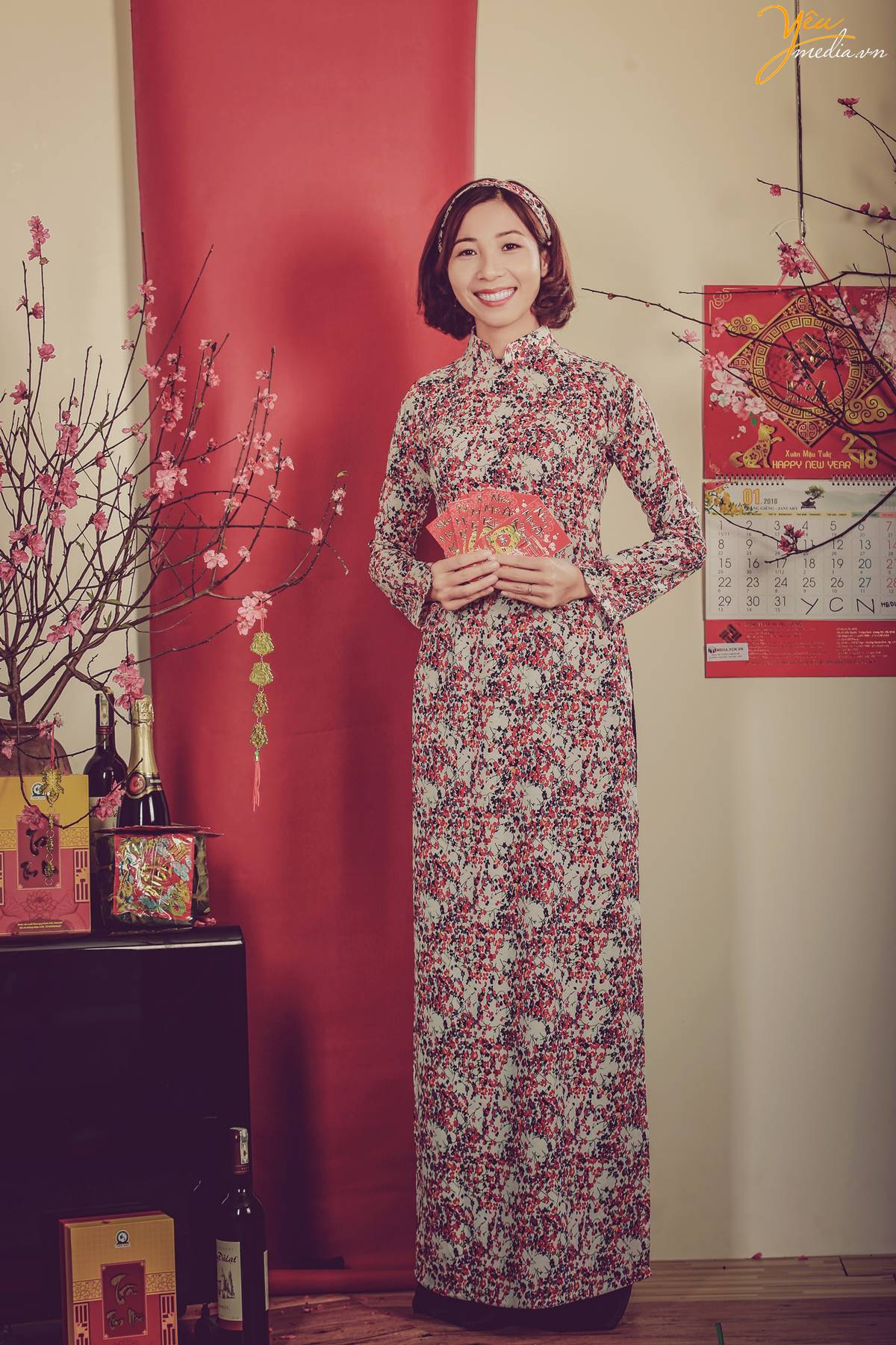chụp ảnh áo dài Tết