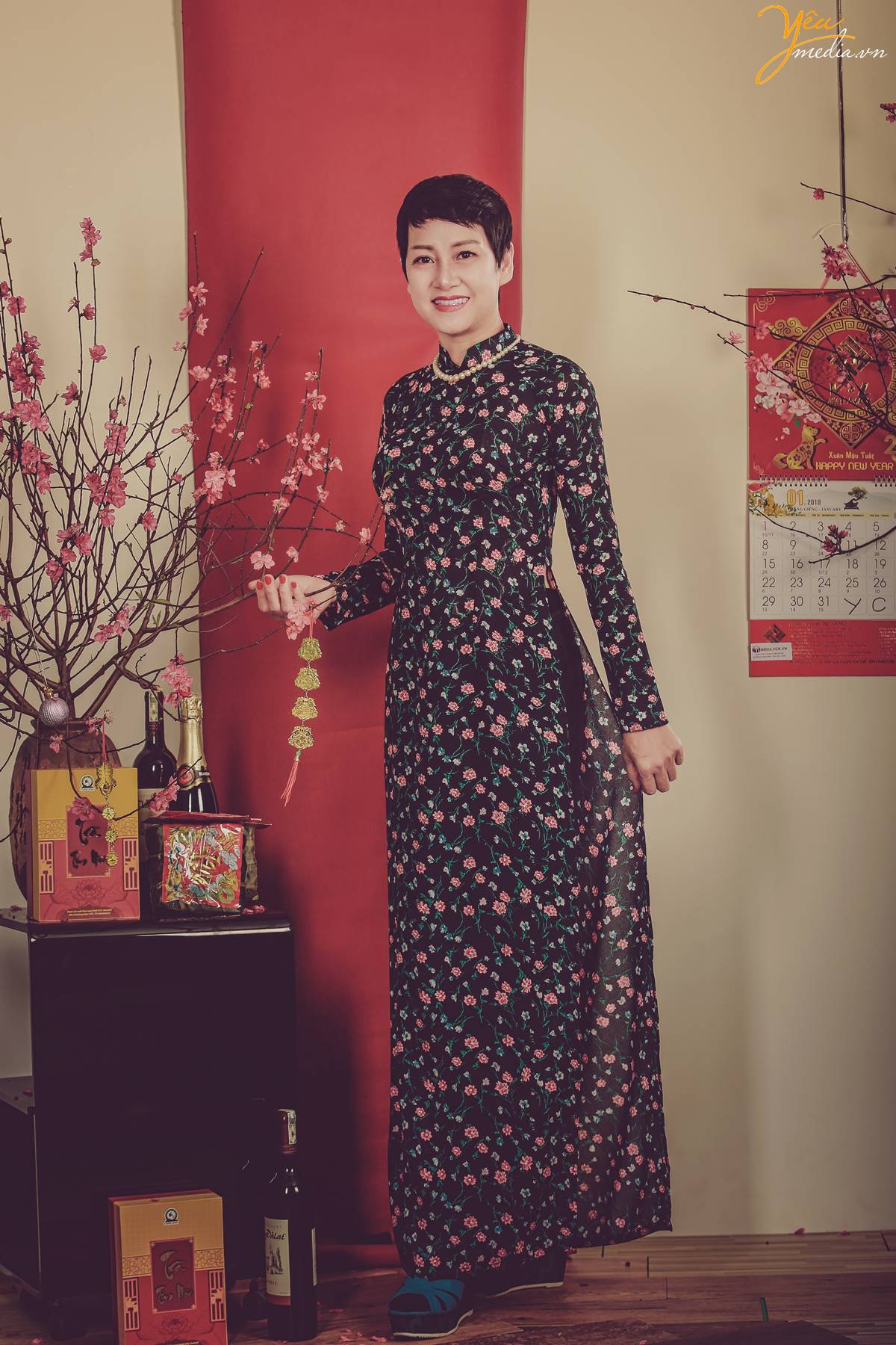 chụp ảnh áo dài Tết