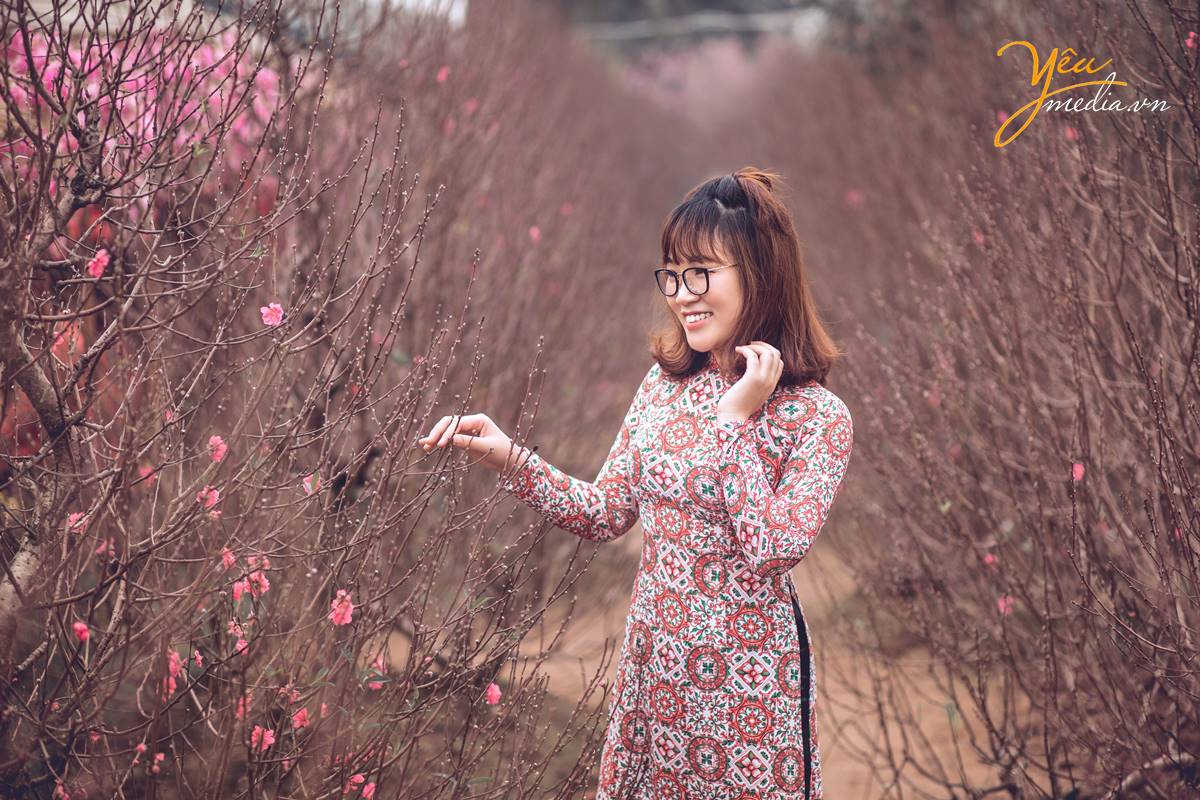 chụp ảnh áo dài Tết