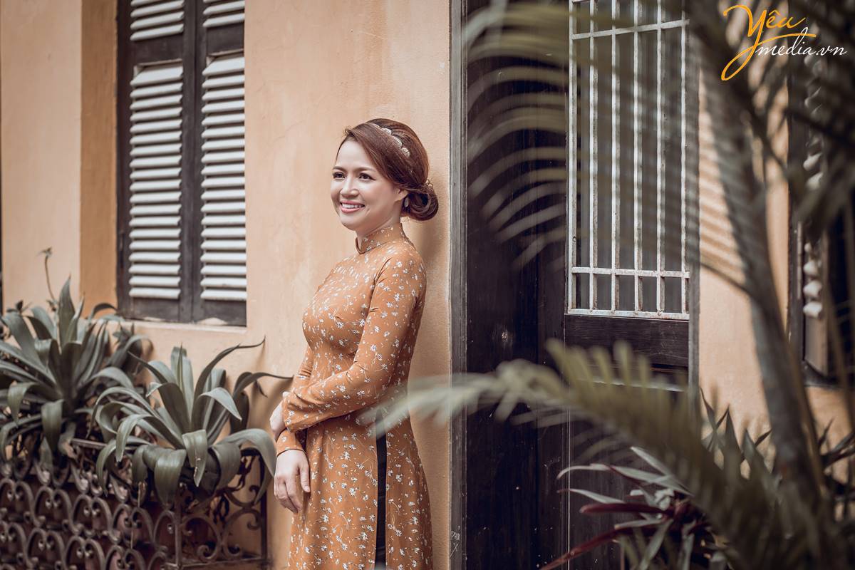 chụp ảnh áo dài Tết