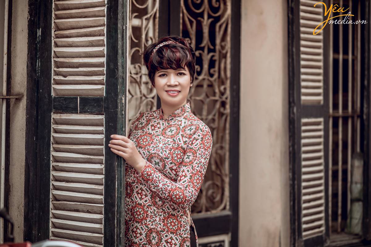 chụp ảnh áo dài Tết