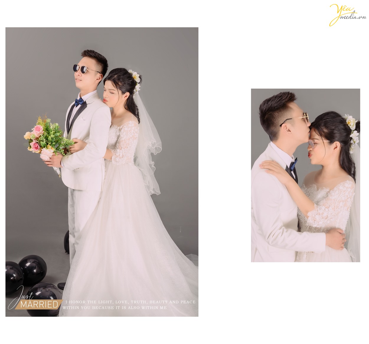 Chụp ảnh cưới cho cặp đôi khiếm thị đặc biệt, xúc động trong studio yêu media tại hà nội