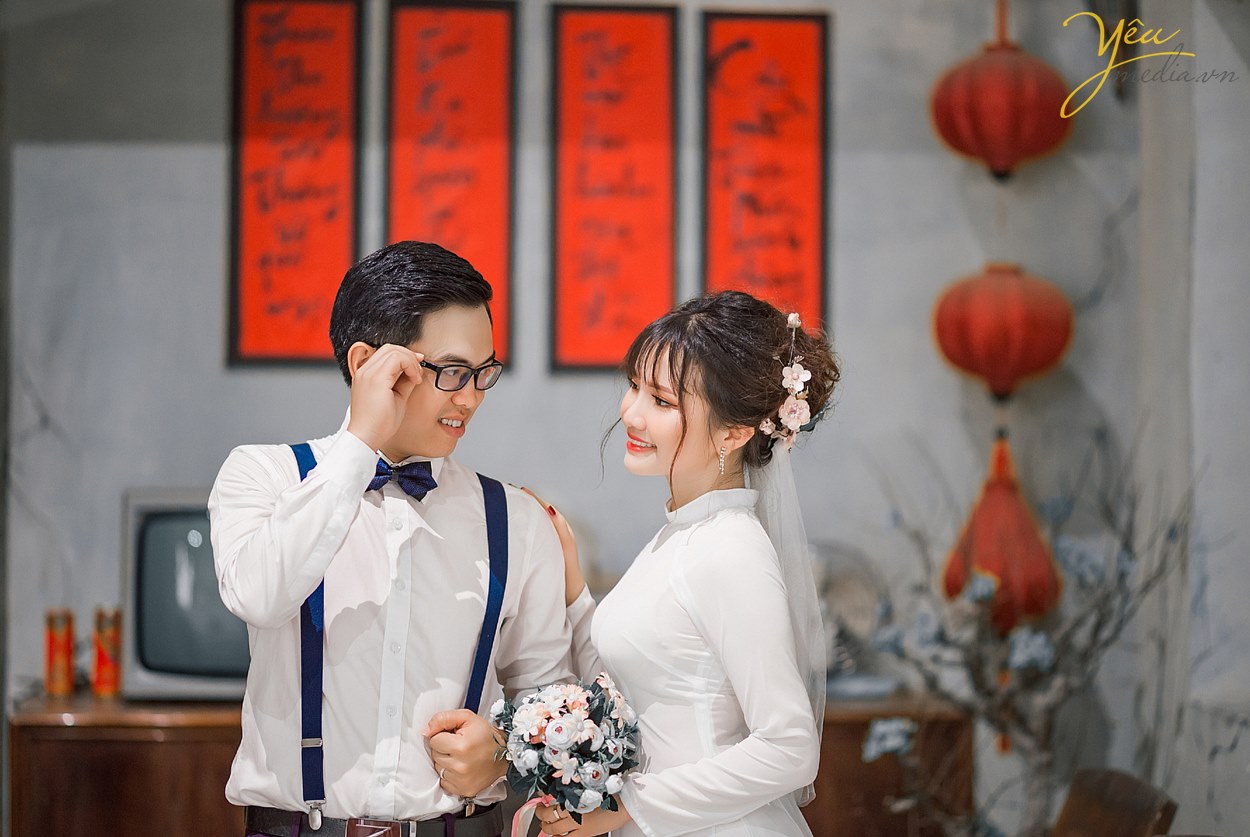chụp ảnh cưới áo dài trắng tại hà nội ở hà nội