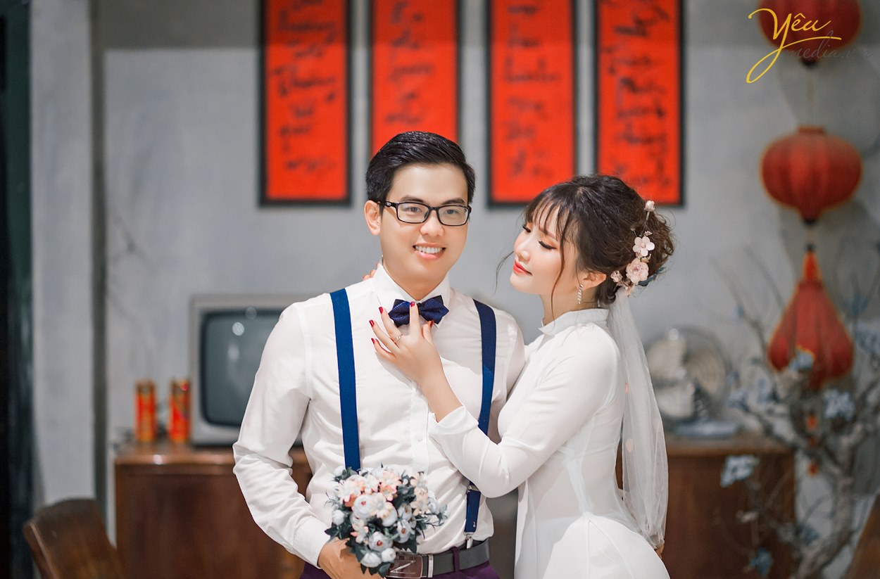chụp ảnh cưới phong cách áo dài tại smiley ville
