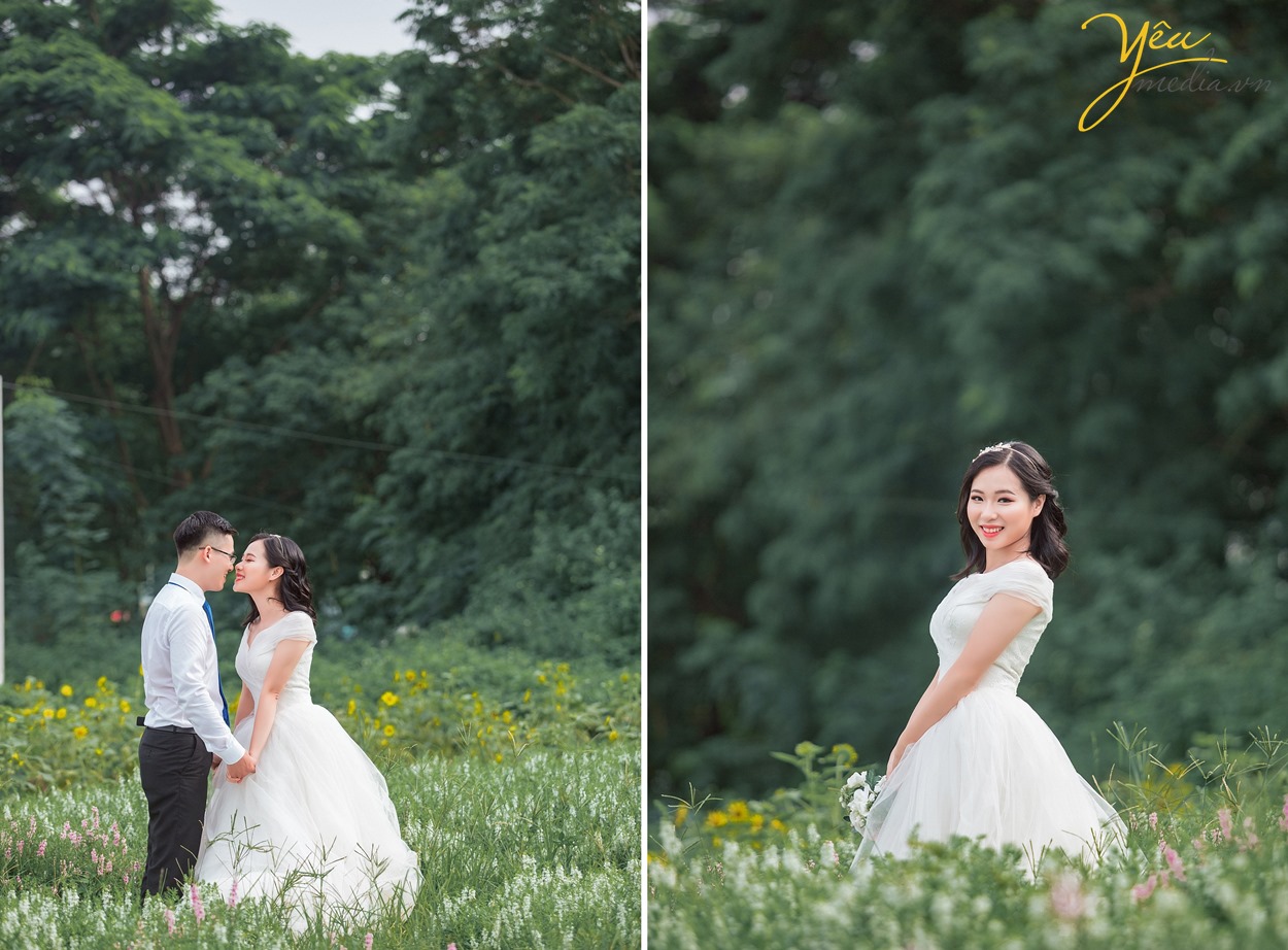 cô dâu xinh đẹp trong vườn