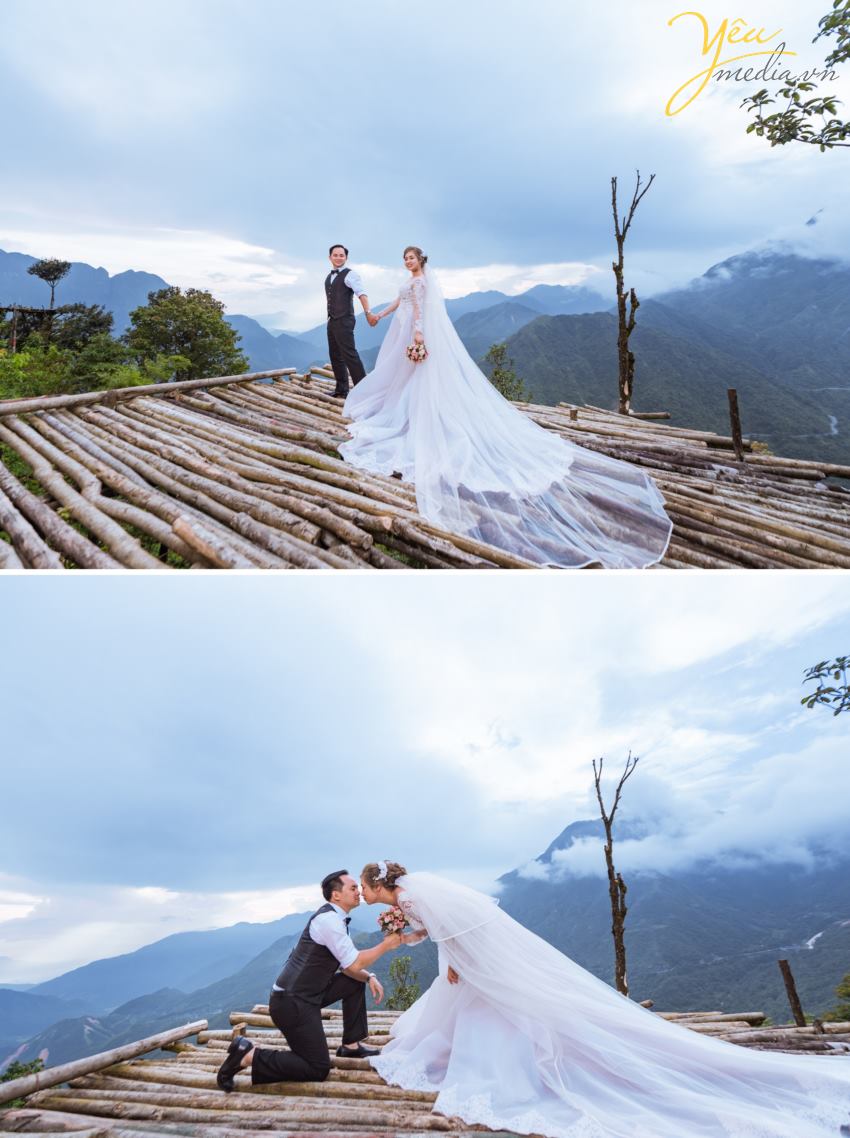 Tới chụp ảnh cưới đẹp ở SaPa bạn không thể bỏ qua Chụp ảnh cưới ở thung lũng Mường Hoa, Bản Tả Văn khi mùa nước đổ hay mùa lúa chín. Những bông múa vàng ươm, cả một vùng trời màu vàng của bông lúa báo hiệu một mùa màng bội thu và no đủ. Ý nghĩa hay, khung cảnh đẹp là những gì cần cho một bức ảnh cưới đẹp.