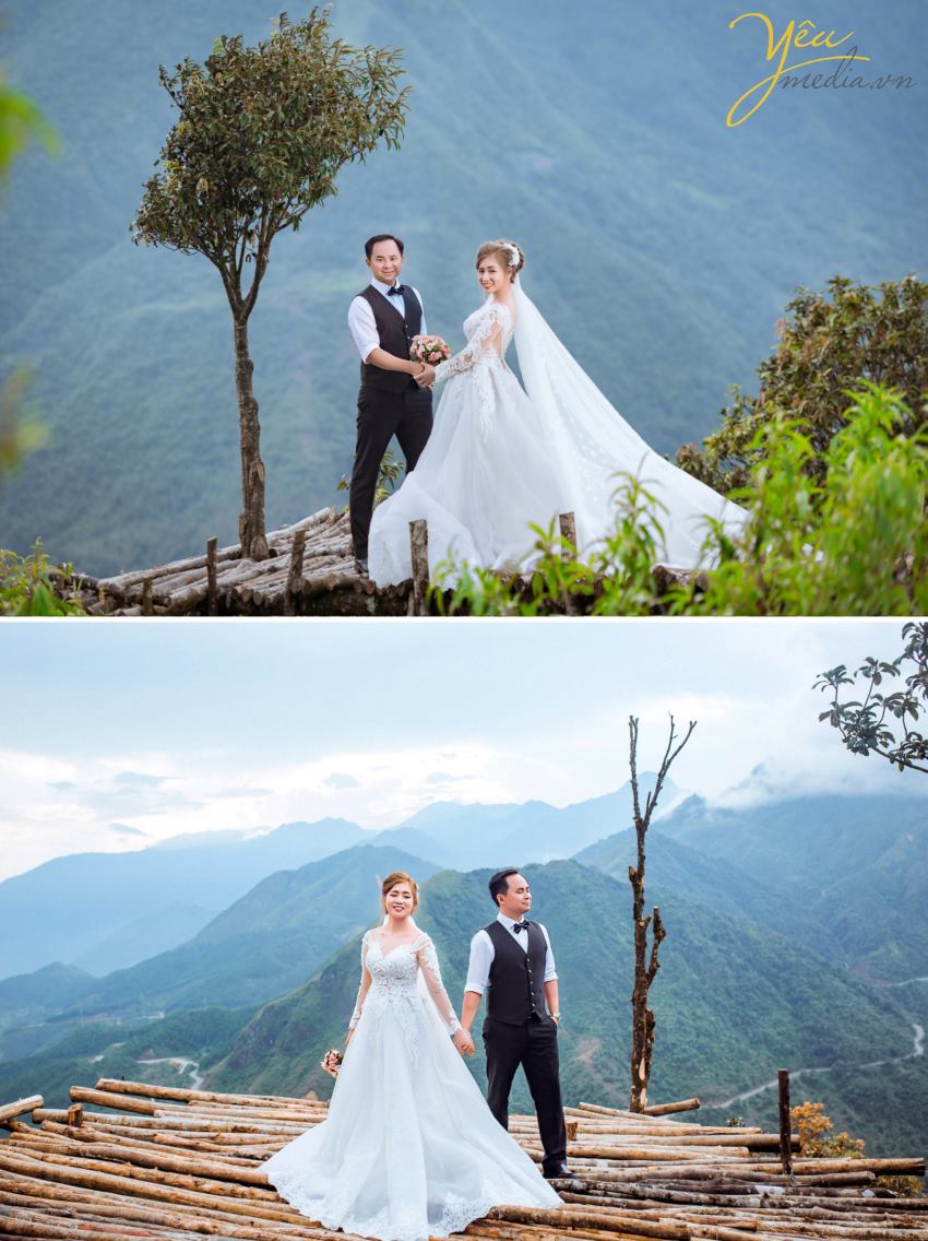 Tới chụp ảnh cưới đẹp ở SaPa bạn không thể bỏ qua Chụp ảnh cưới ở thung lũng Mường Hoa, Bản Tả Văn khi mùa nước đổ hay mùa lúa chín. Những bông múa vàng ươm, cả một vùng trời màu vàng của bông lúa báo hiệu một mùa màng bội thu và no đủ. Ý nghĩa hay, khung cảnh đẹp là những gì cần cho một bức ảnh cưới đẹp.