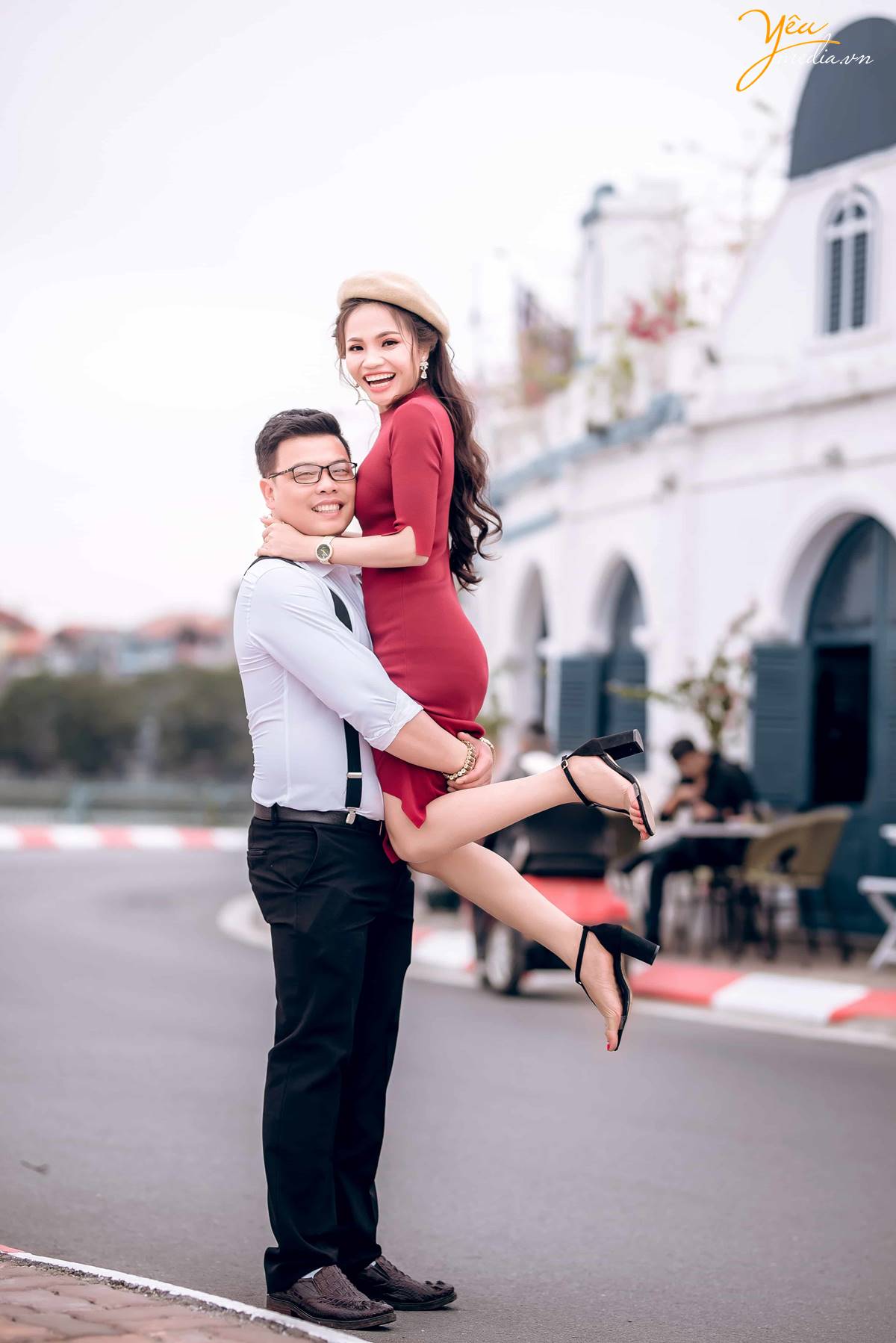 Chụp ảnh cưới tại Santorini Vibes Cafe