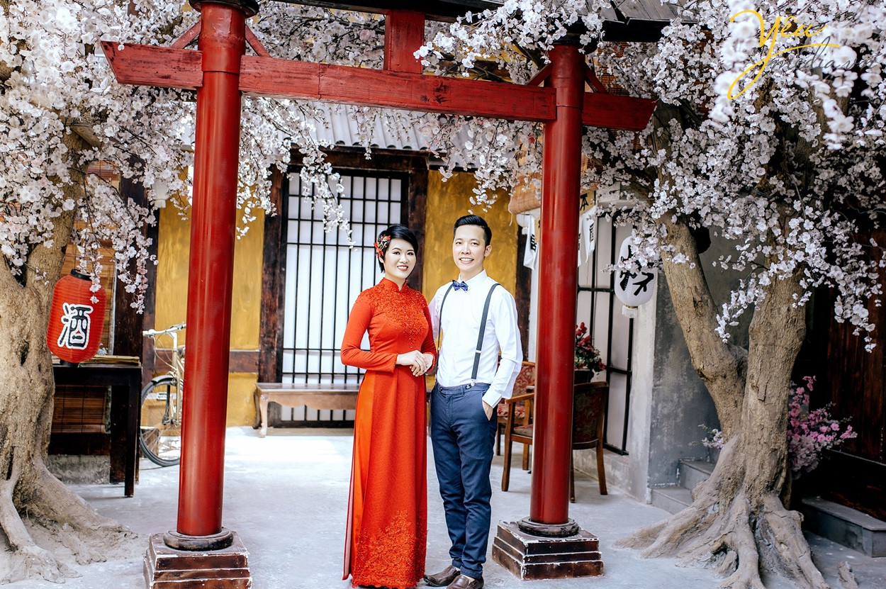ảnh cưới chụp trong studio trong nhà phim trường rosa hà nội
